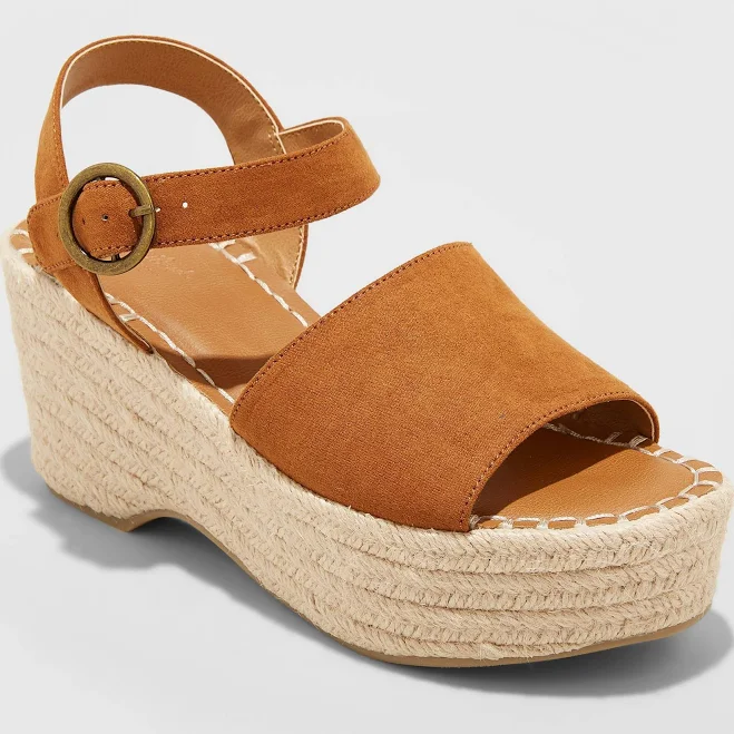 Universal Thread Shoes New With Tags Universal Threads Brown Rope Sole Sandals / Espadrilles