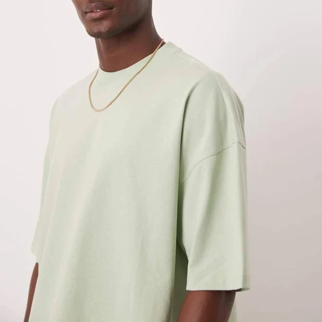 ASOS ASOS DESIGN oversized boxy drop shoulder t-shirt in mint - MINT - S - Chest 38