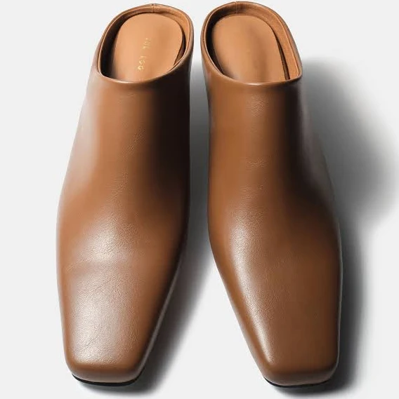 Square Toe Mule Heels