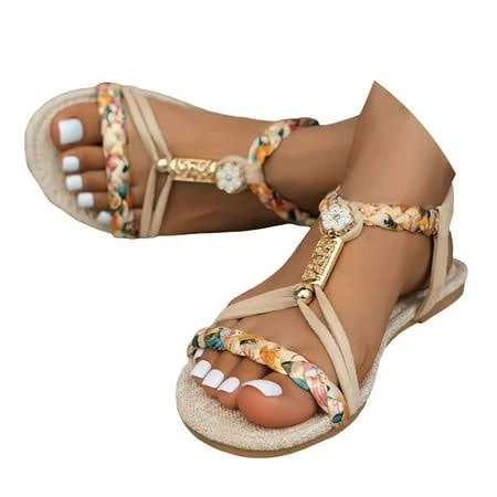 Women's Braided T-Strap Espadrilles