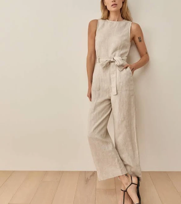 Reformation Naomi Linen Jumpsuit