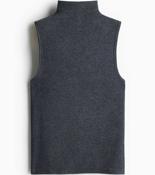 H&M Ladies Sleeveless Mock Turtleneck Top