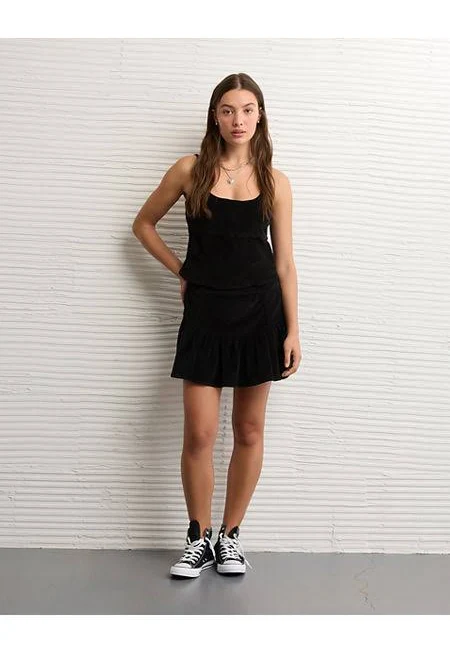 AE Women's High-Waisted Dipped-Waist Mini Skirt