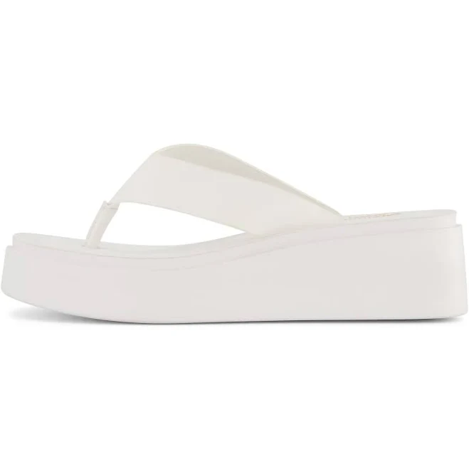 Cushionaire Women's Pippin Chunky Platform Flip Flops Stylish Wedge Thong Sandals for with Cushioned Footbed and Durable Flatform Sole