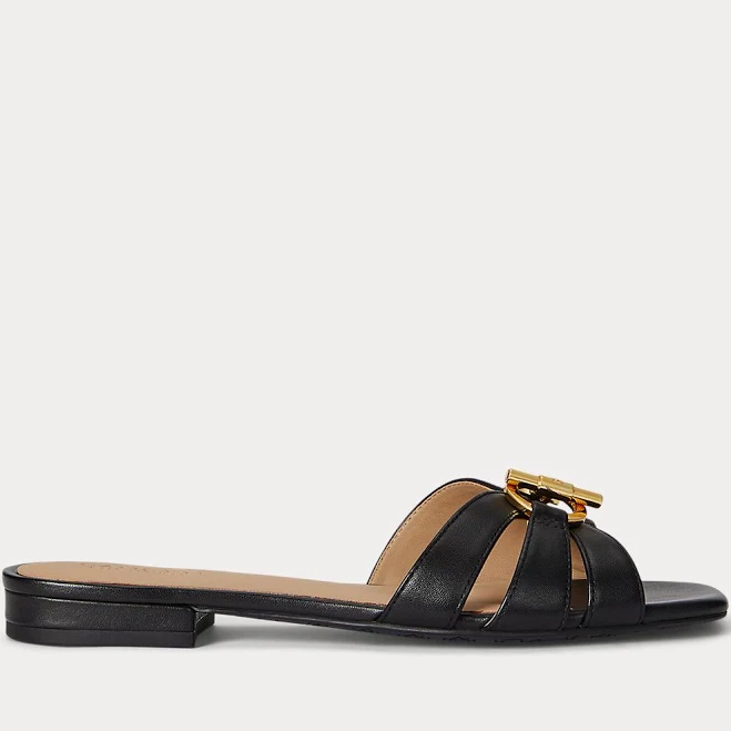 Ralph Lauren Women's Blaike Nappa Leather Slide Sandals