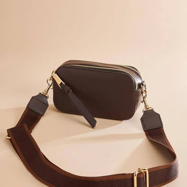 Faux Leather Structured Crossbody