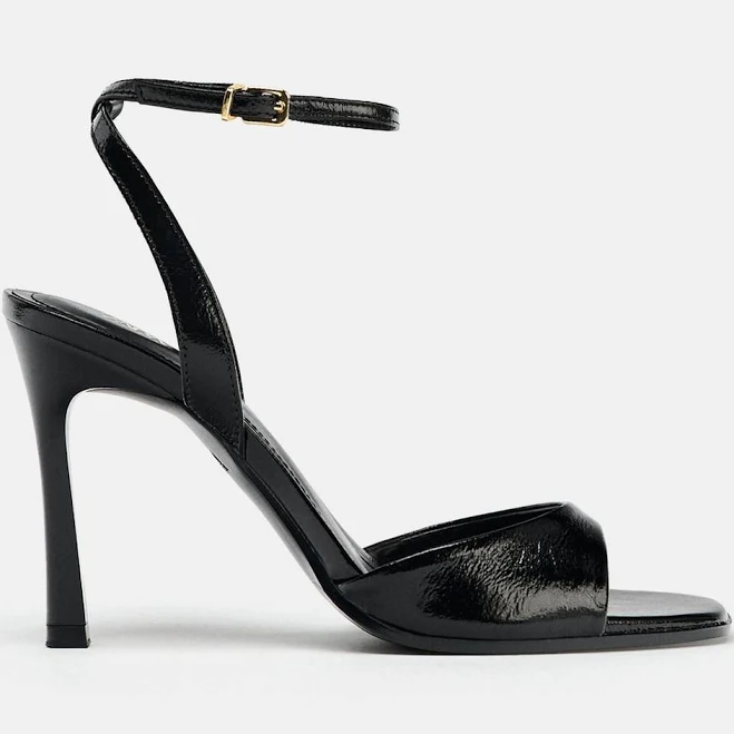 Zara Patent Heeled Sandals
