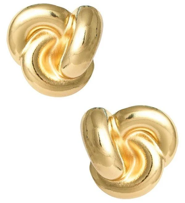18K Gold Plated Sculptural Knot Earrings