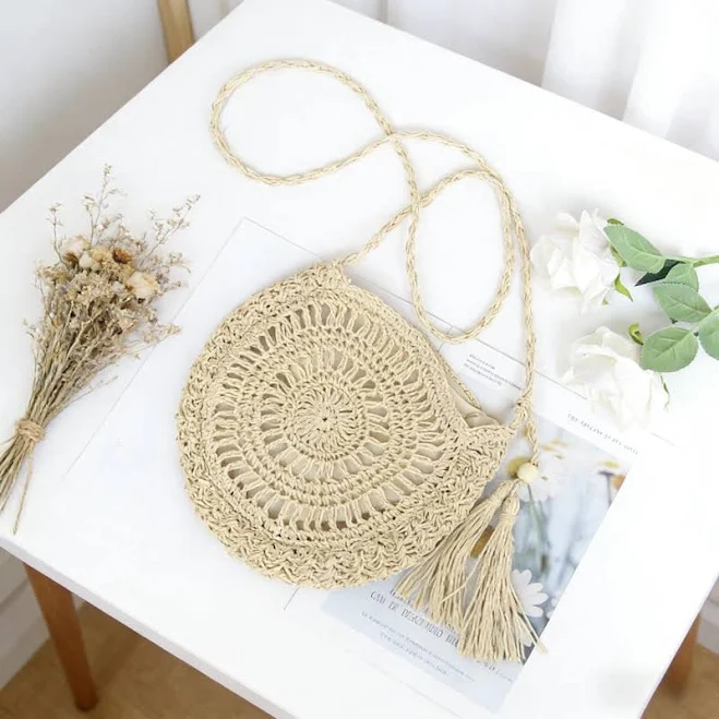 Boho Round Fringe Crossbody Bag