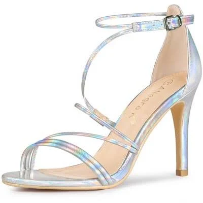 Allegra K Women's Strappy Stiletto Ankle Strap Sandals