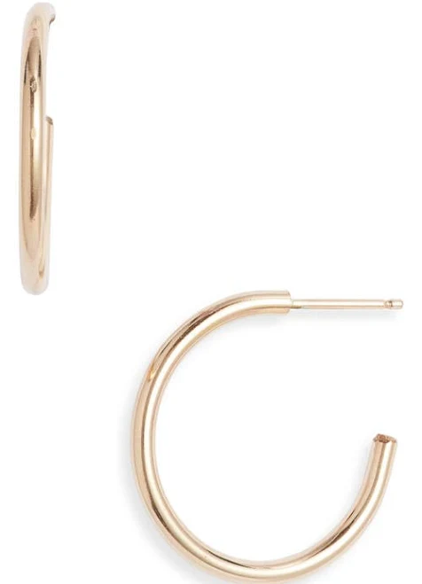 Nashelle Women's 14K Gold Fill Everyday Hoop Earrings