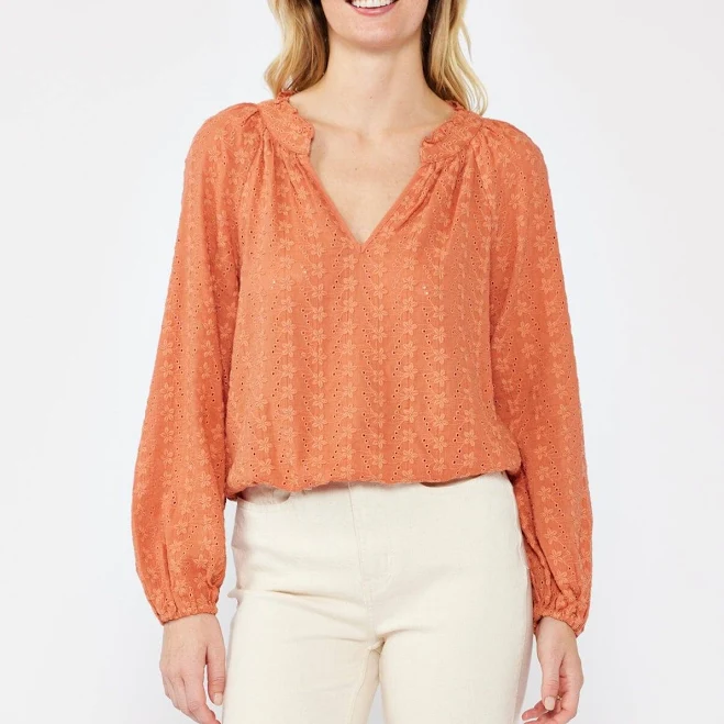 Ethereal Floral Embroidered Blouse