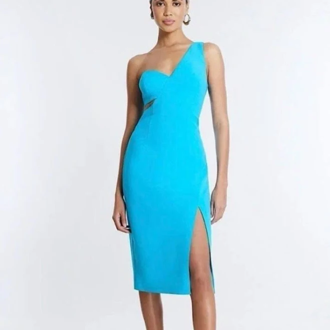 Bcbgmaxazria Women's One Shoulder Cutout Dress