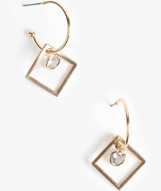 maurices Women's Geometric Hoop Earrings