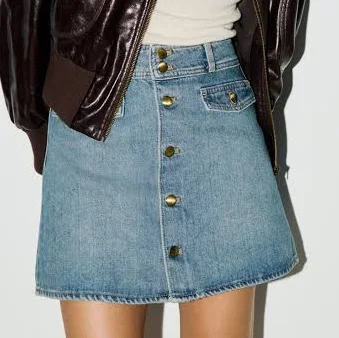 H&M Ladies A-Line Denim Mini Skirt