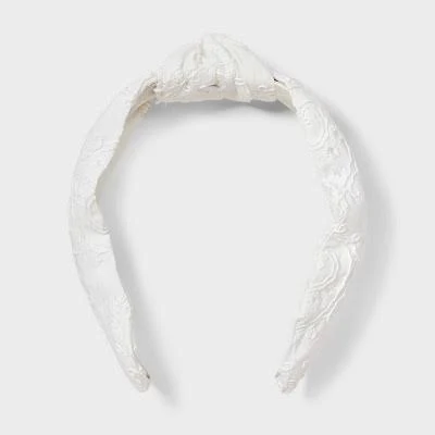 Universal Thread Embroidered Knot Top Headband