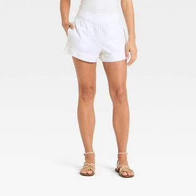 A New Day Women's Linen Pull-On Shorts