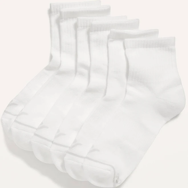 Old Navy Women's Athletic Quarter Crew Socks 3-Pack