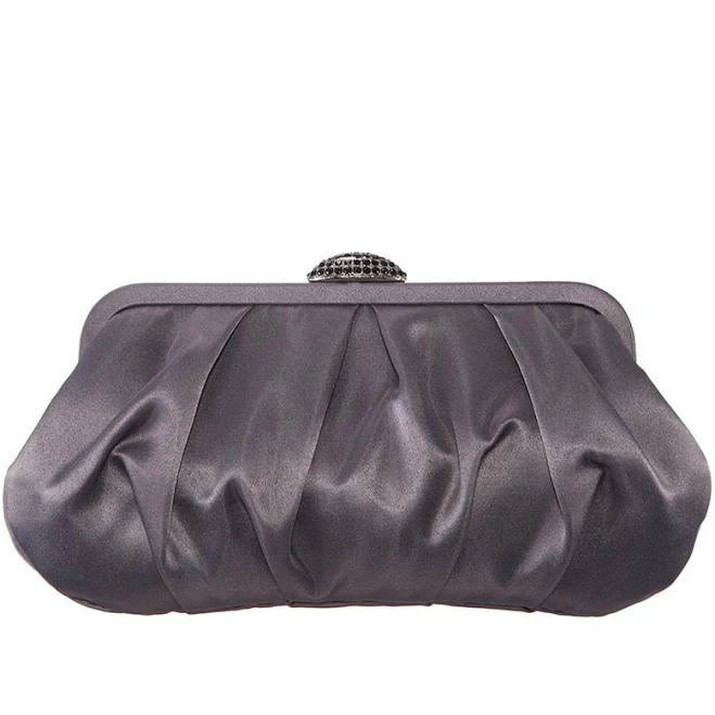 Nina Women's Concord Pleated Satin Frame Clutch