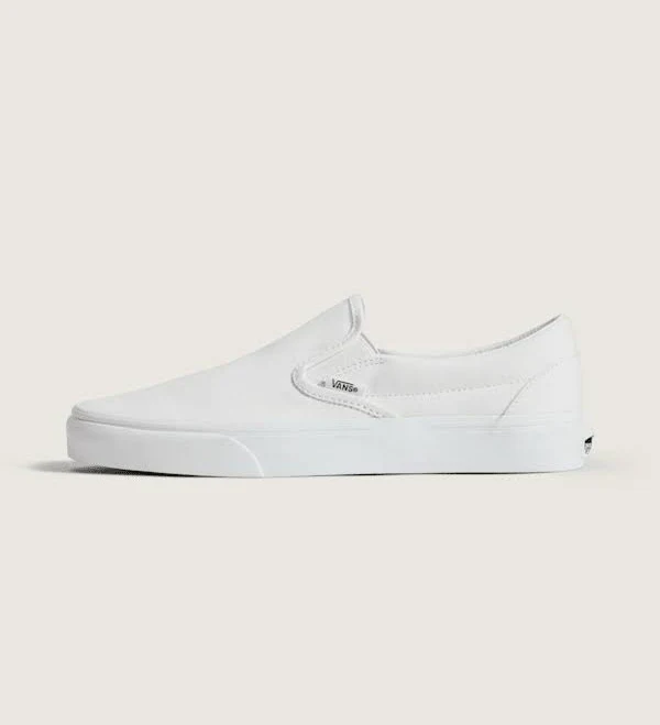 Vans Classic Slip-On Shoes (True White) - 5.0 Boys / 6.5 Women