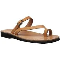 Nuri - Leather slide sandals | Tan