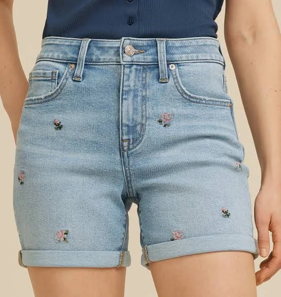 maurices Women's Floral Embroidered High-Rise 5in Shorts