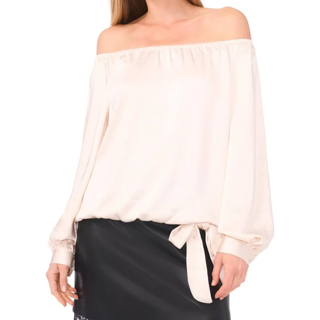 Vince Camuto Women's Off-the-Shoulder Satin Top