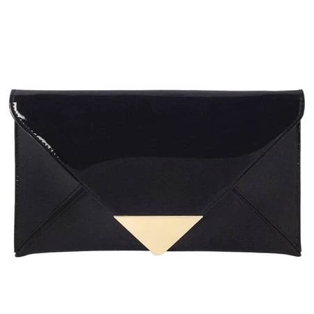 Fabianny Faux Patent Leather Glossy Envelope Clutch