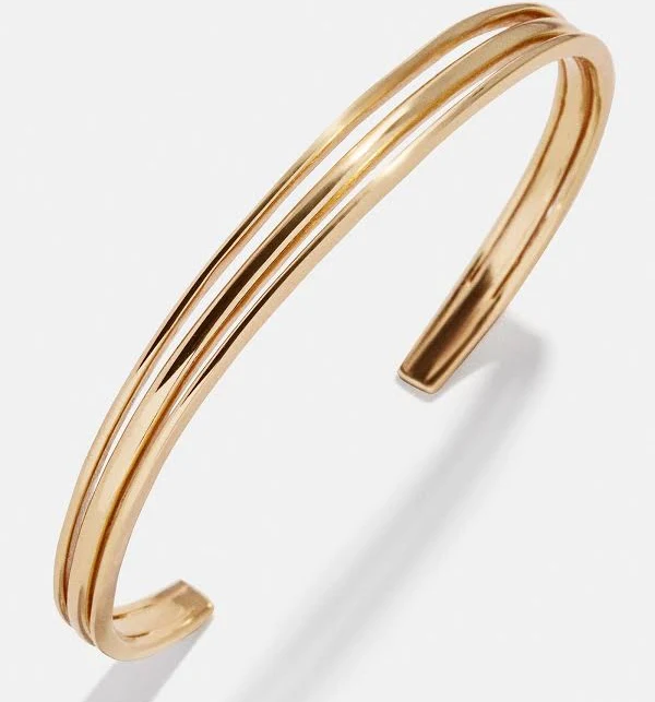 BaubleBar Rachelle 18K Gold Cuff Bracelet