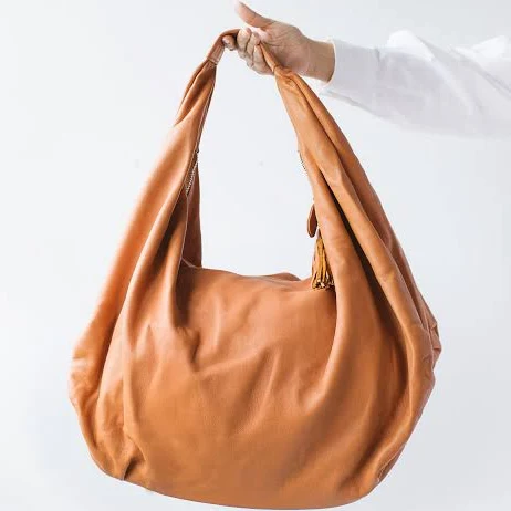 Lambskin Leather Hobo Bag