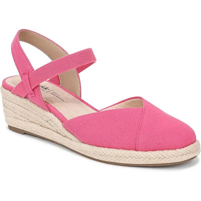 LifeStride Women's Pilar Espadrille Wedge Sandals with Soft System Comfort Technology