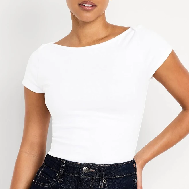 Old Navy Women's Snug Boatneck T-Shirt