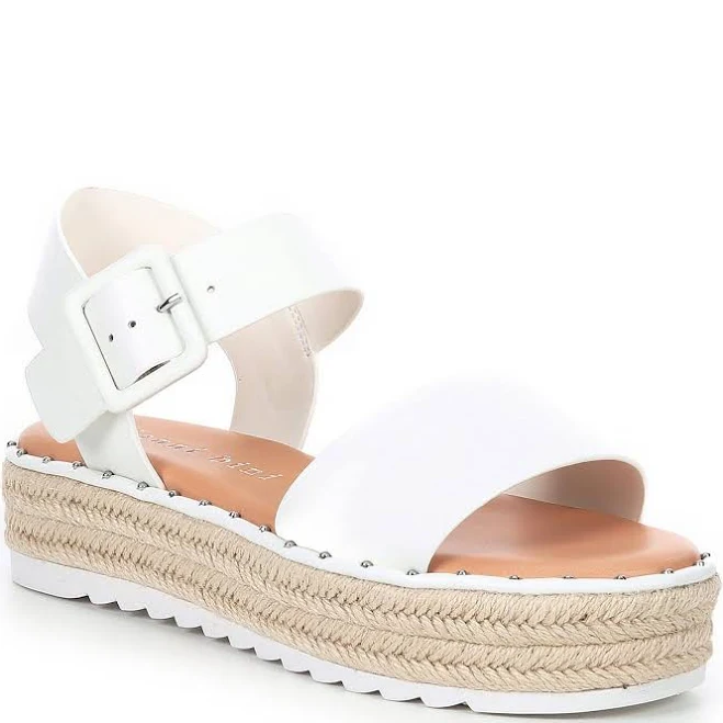 Gianni Bini Women's Keegan Buckle Espadrille Platform Sandals