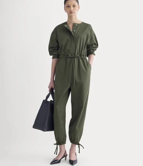 Everlane Cotton Utility Jumpsuit with Drawstring