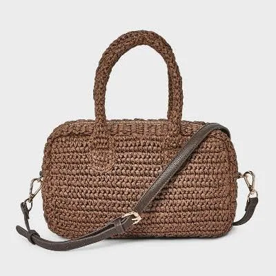 A New Day Straw Satchel Bag