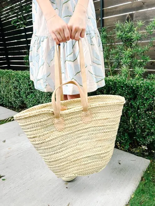 Brooke Wright Designs Double Handle Large Straw Tote