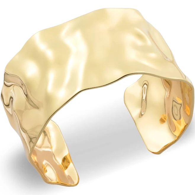 INC International Concepts Women's INC International Gold-Tone Hammered Cuff Bracelet