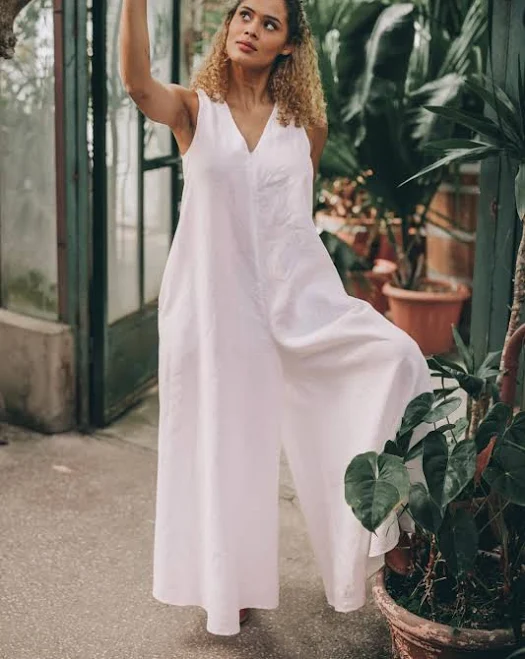 Linen Wide Leg Jumpsuit