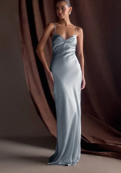 Lilly Sweetheart Satin Maxi Dress