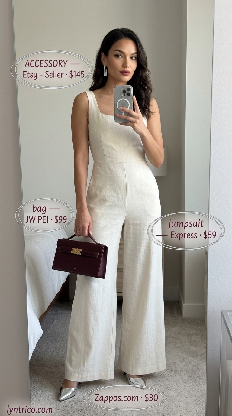 Art Gallery Opening Style: Sleeveless Summer Linen Jumpsuits for Women 2026 Chic cream sleeveless linen jumpsuit for women 2026, perfect for an art gallery opening.