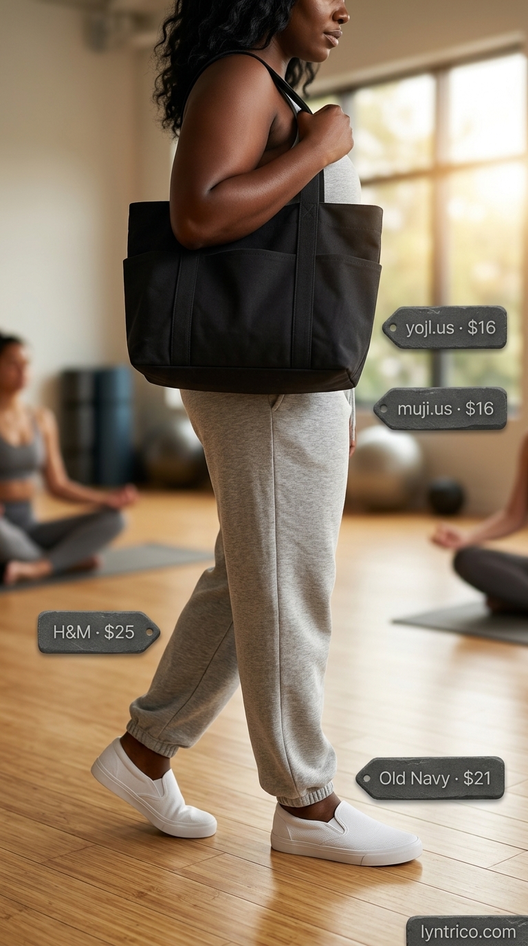 Heather grey joggers and white sneakers for summer activewear 2026. Comfortable athleisure for recovery and lounging.