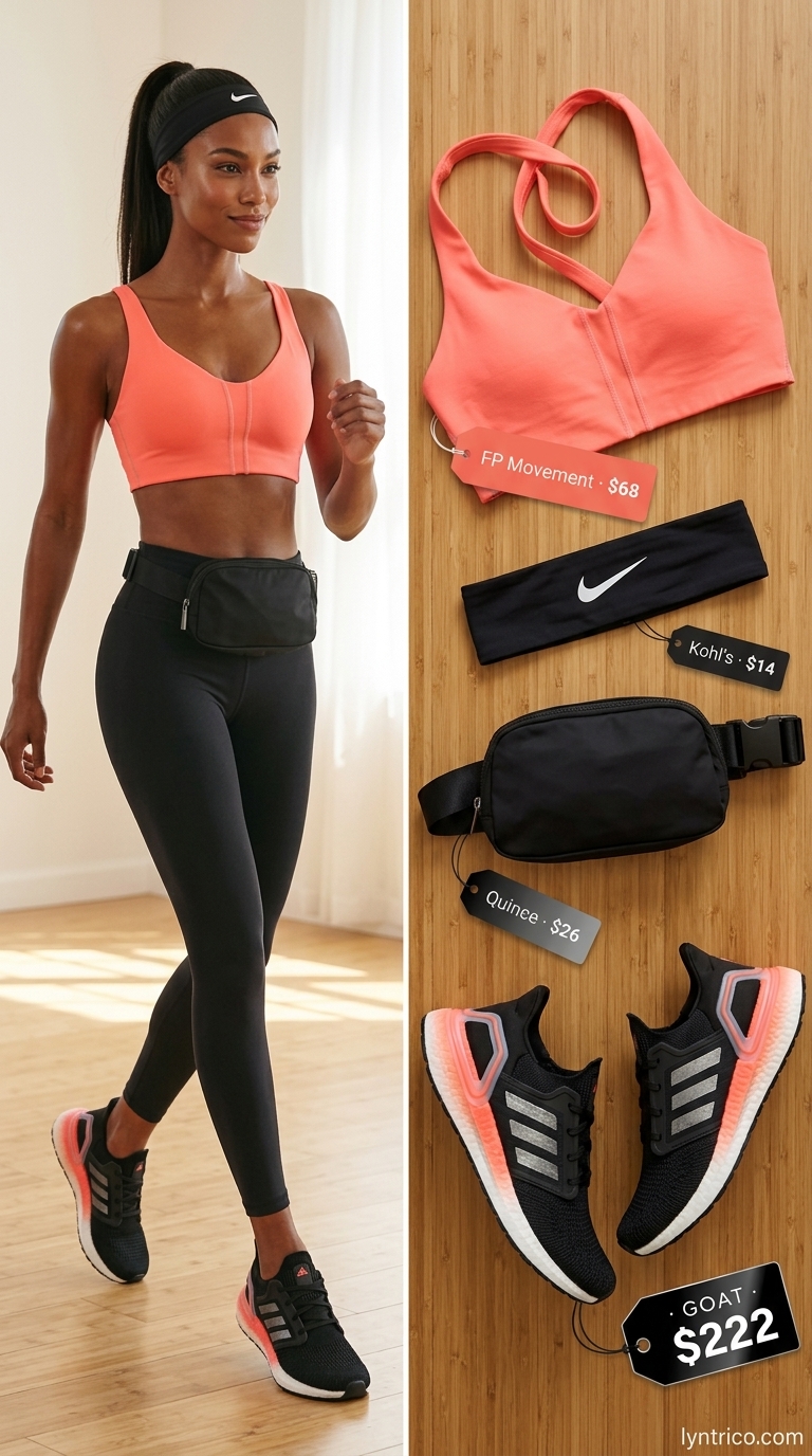 Coral high-impact sports bra for summer yoga activewear 2026. For intense HIIT and gym workouts.