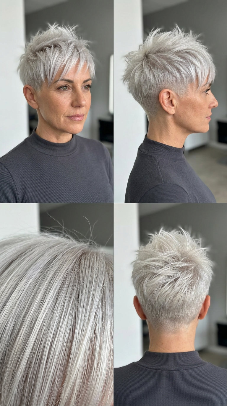 1. The Edgy Undercut Platinum Pixie