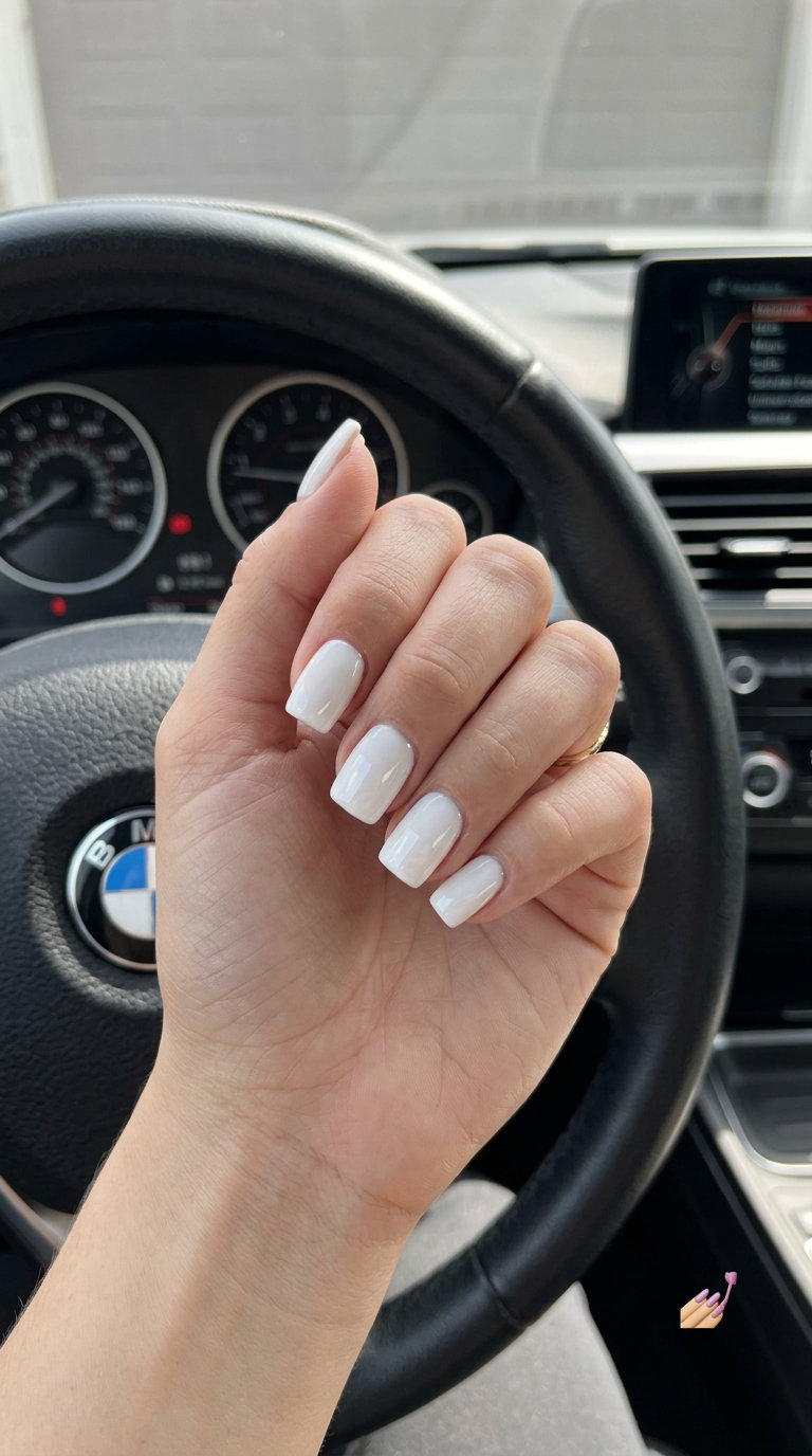 Classic cherry red square medium nails with high gloss finish. Perfect for summer nails square medium 2026.