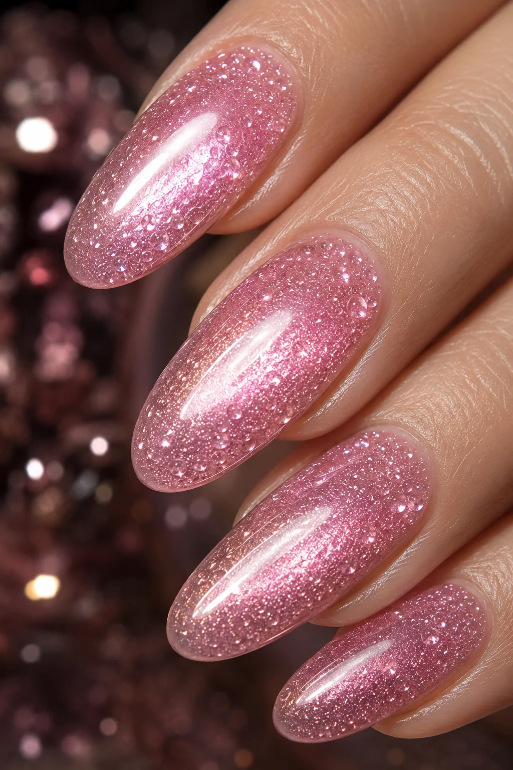 19 Sparkling Glass Bead Nails Cat Magnetic Gel Polish
