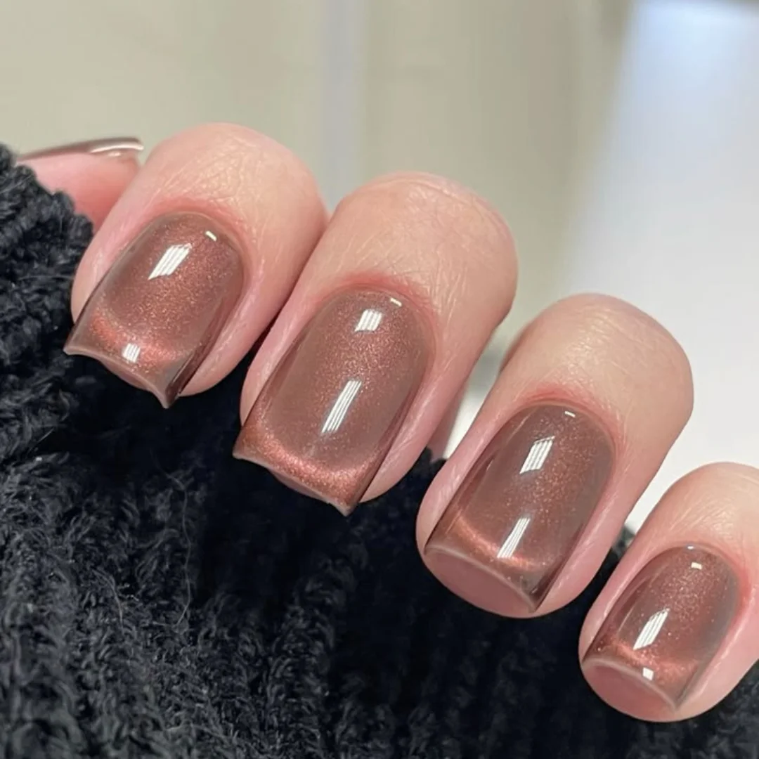 19 Sparkling Glass Bead Nails Cat Magnetic Gel Polish