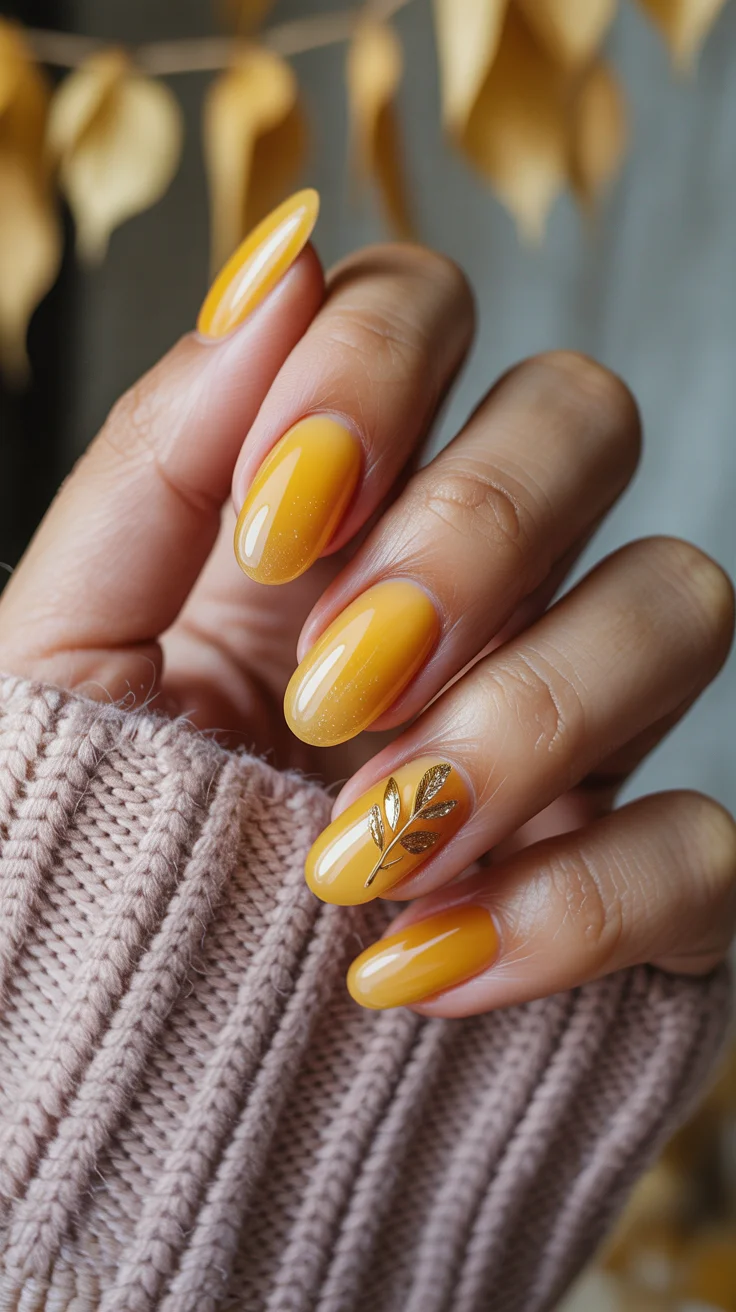23 Fall Glass Gel Nails That Will Make Your Autumn Manicure Glow