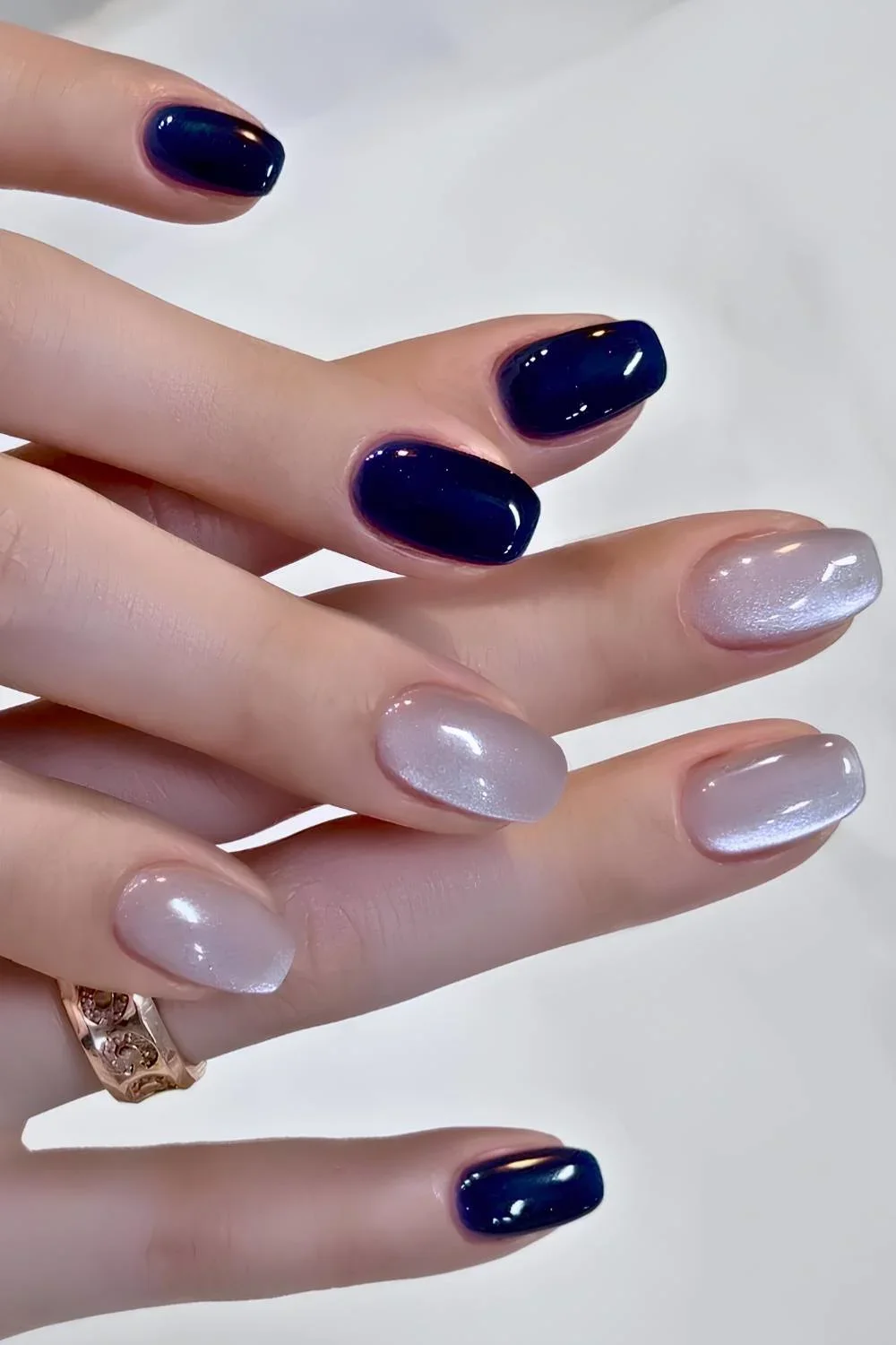 21 Glass Effect Nails with Subtle Sparkle
