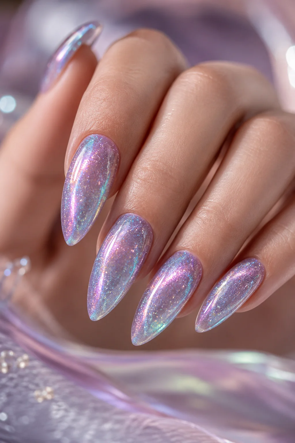 19 Sparkling Glass Bead Nails Cat Magnetic Gel Polish