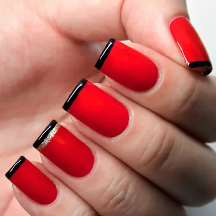 25 Cherry Red Fall Nails With Glossy Finish Style
